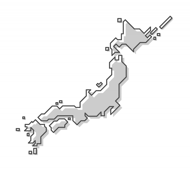 日本地図 プレミアムベクター