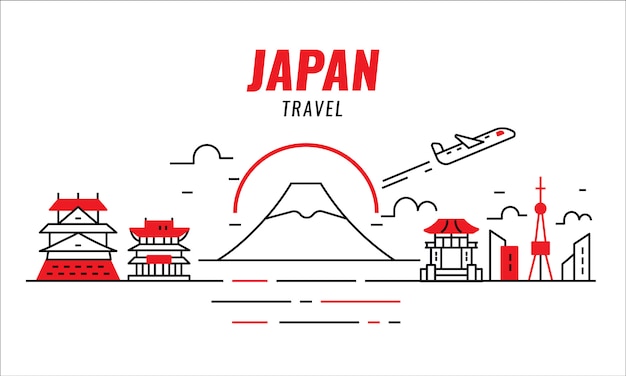 Download Free Japan Travel Concept Airplane Flying And Japan Thin Line Design Use our free logo maker to create a logo and build your brand. Put your logo on business cards, promotional products, or your website for brand visibility.