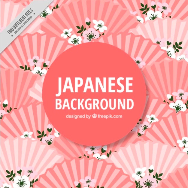 Download Japanese background with fans Vector | Free Download