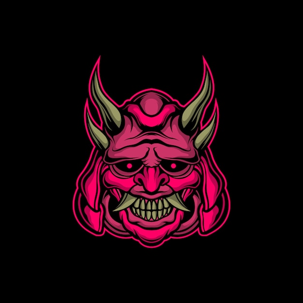 Premium Vector Japanese Demon Mask