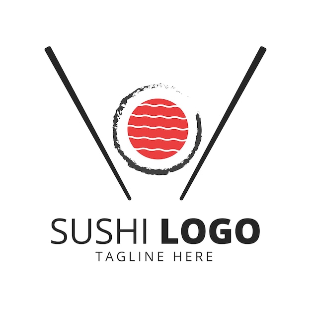 Premium Vector | Japanese food sushi logo design vector