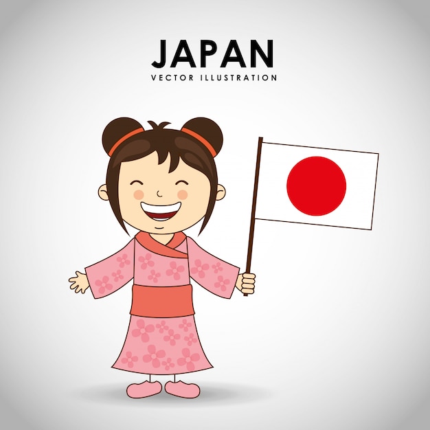 Premium Vector | Japanese kid