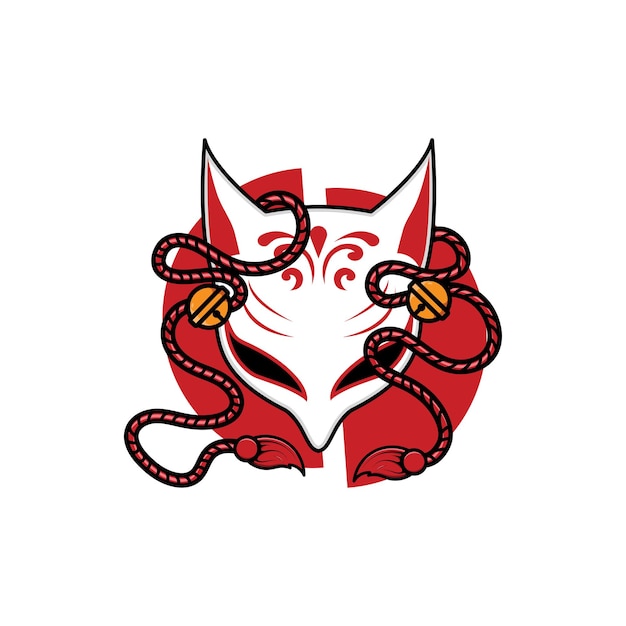 Premium Vector | Japanese kitsune mask