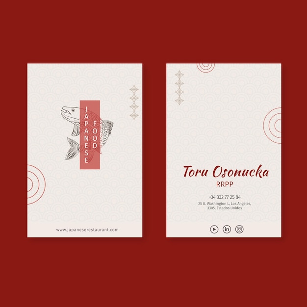 Restaurant Business Cards Templates Free