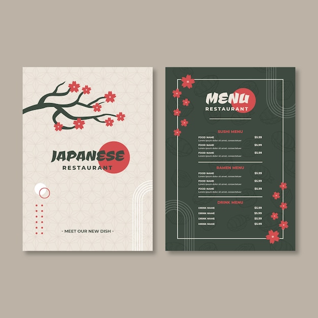    Japanese Restaurant Menu Template 23 2149101604 