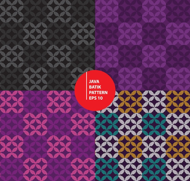 Java indonesia traditional batik heritage seamless pattern background Premium Vector