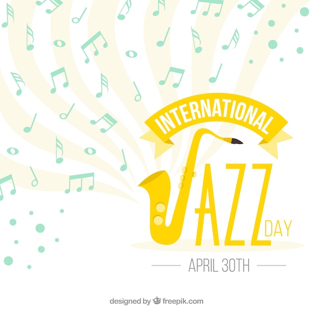 Free Vector | Jazz background with musical notes