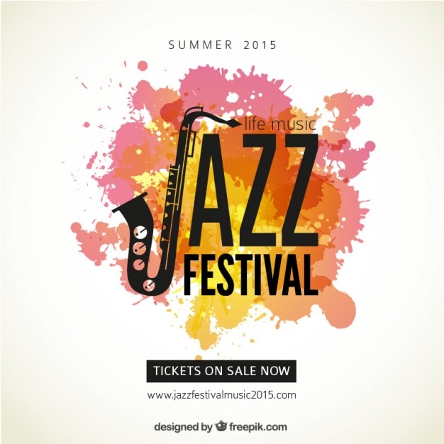 Jazz festival poster Vector Free Download