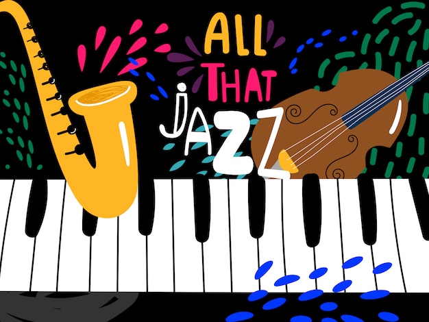 Premium Vector | Jazz piano background