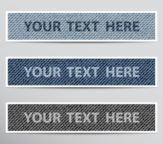 Jeans banners Premium Vector