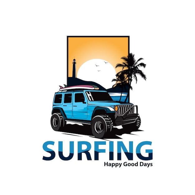 Download Free Jeep On The Beach Premium Vector Use our free logo maker to create a logo and build your brand. Put your logo on business cards, promotional products, or your website for brand visibility.