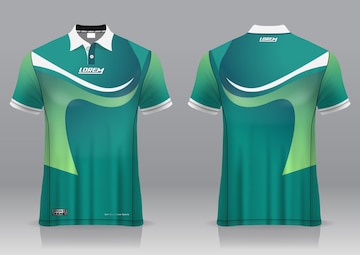 Premium Vector | Jersey golf, front and back view, sporty design