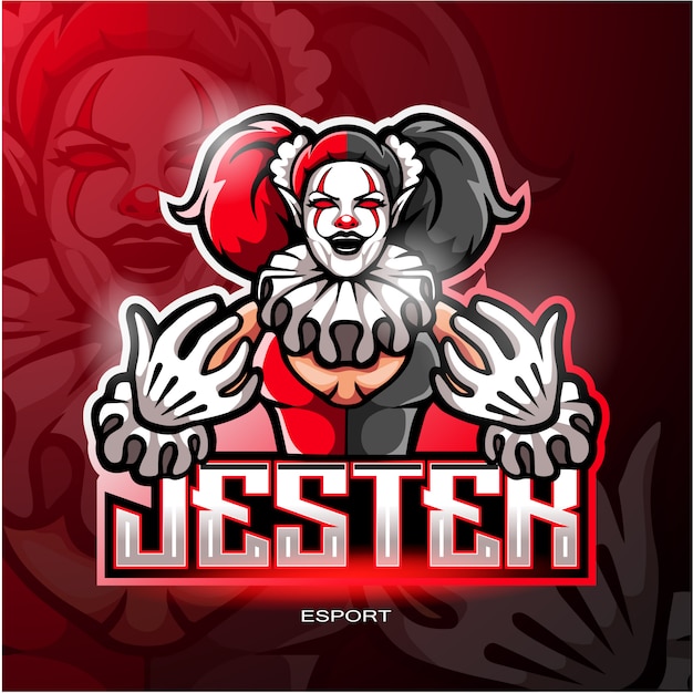 Jester Mascot Logo Gaming Premium Vector