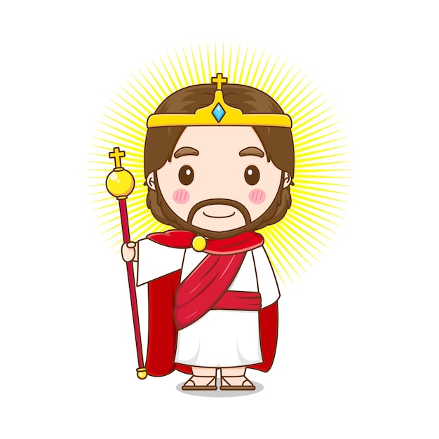 Premium Vector | Jesus christ as a king