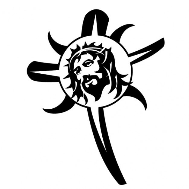 Jesus Christ image in a cross