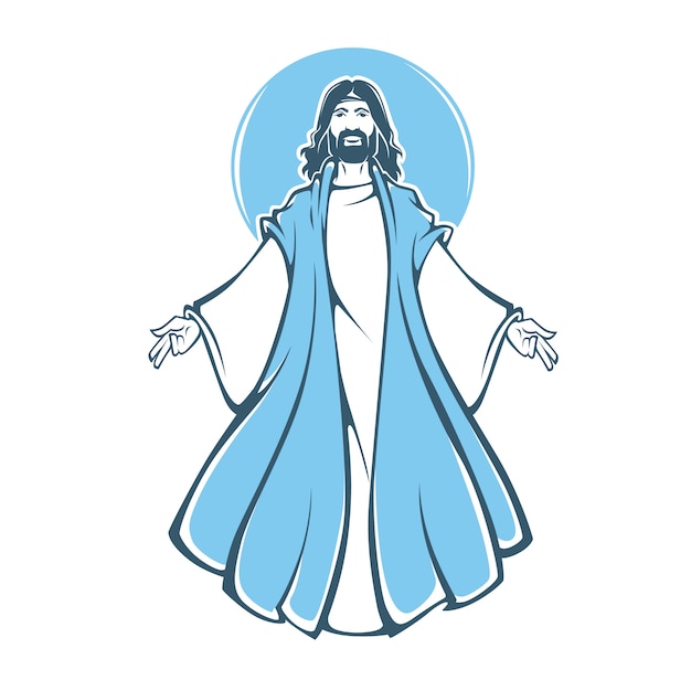 イエス キリストの復活 イースターデザインのイラスト プレミアムベクター