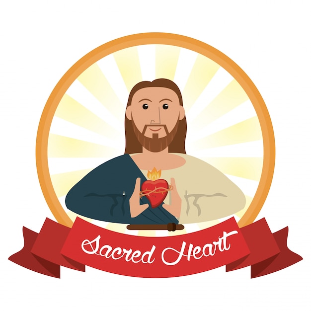 Download Free Jesus Christ Sacred Heart Religious Premium Vector Use our free logo maker to create a logo and build your brand. Put your logo on business cards, promotional products, or your website for brand visibility.