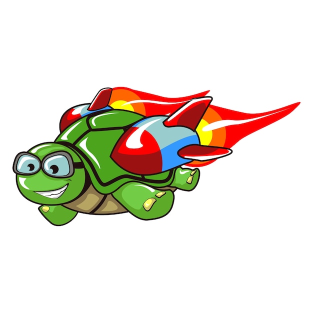 Premium Vector | Jet turtle