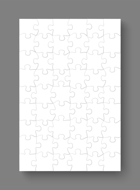 vector jigsaw puzzle template