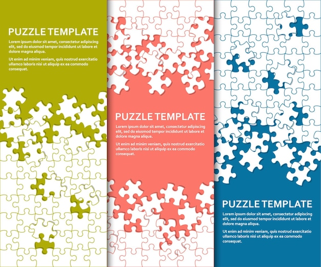 vector jigsaw puzzle template