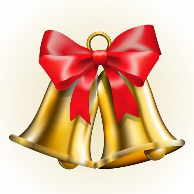 Jingle bells with red loop Vector | Free Download