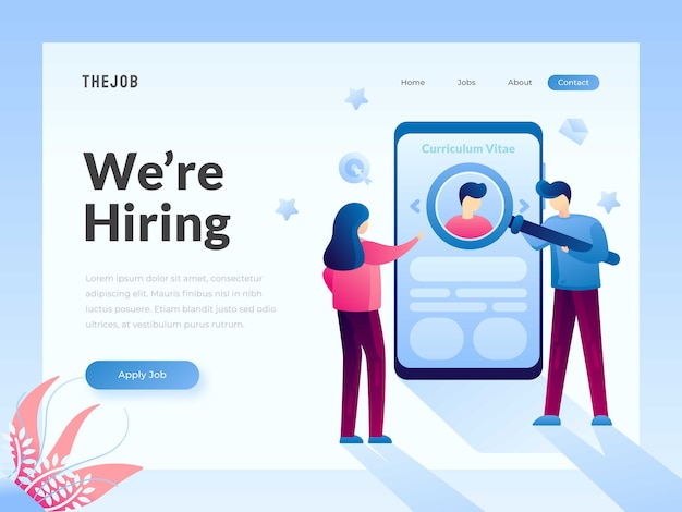 Job search web template | Premium Vector