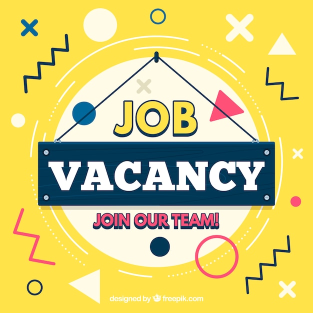 Free Vector Job Vacancy Background In Flat Style