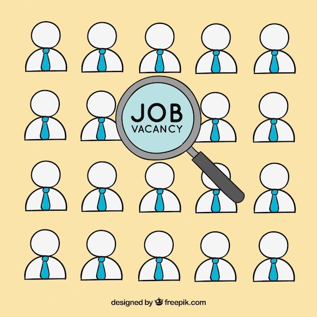 Free Vector | Job Vacancy Background With People Icons