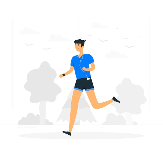 Jogging Concept Illustration Vector | Free Download