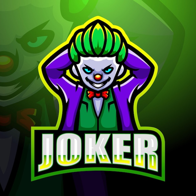 Premium Vector | Joker mascot esport illustration