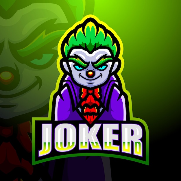 Premium Vector | Joker mascot esport illustration