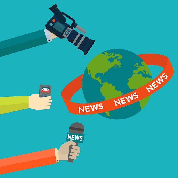 Journalism background design Vector | Free Download