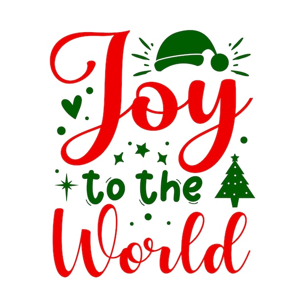 Premium Vector | Joy to the world lettering premium vector design