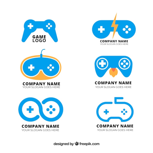 Download Free Download This Free Vector Joystick Logo Collection With Flat Design Use our free logo maker to create a logo and build your brand. Put your logo on business cards, promotional products, or your website for brand visibility.