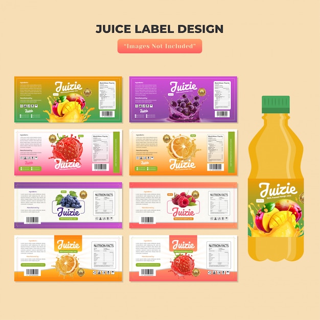 Juice Bottle Label Design Ppt Template Free 2020