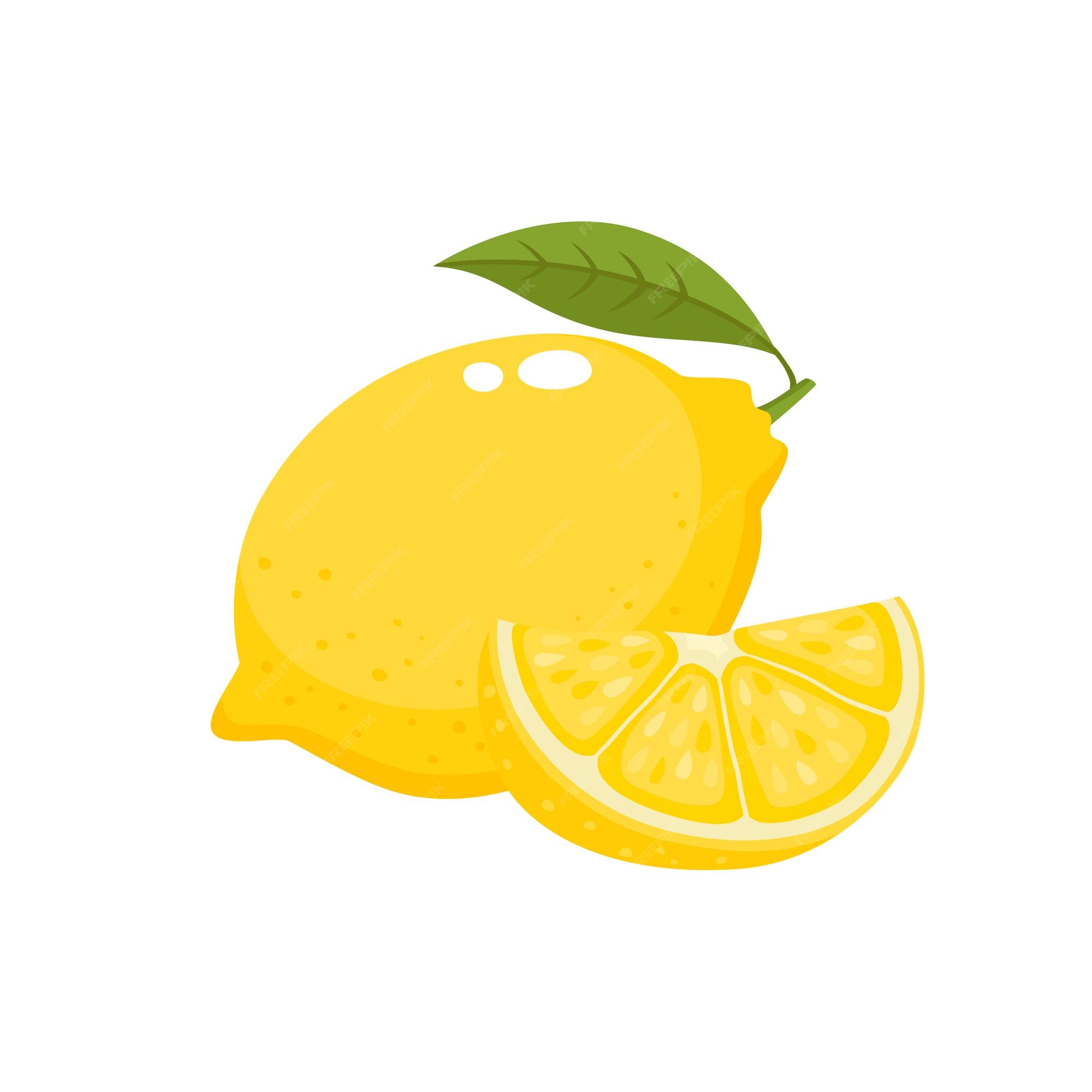 Premium Vector | Juicy lemon cartoon illustration isolated