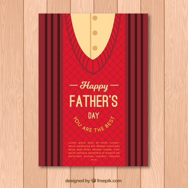 Download Jumper greeting card template for father's day | Free Vector