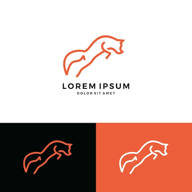 Premium Vector | Jumping fox logo vector icon line art outline download