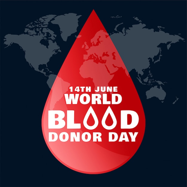 Free Vector | June world blood donor day