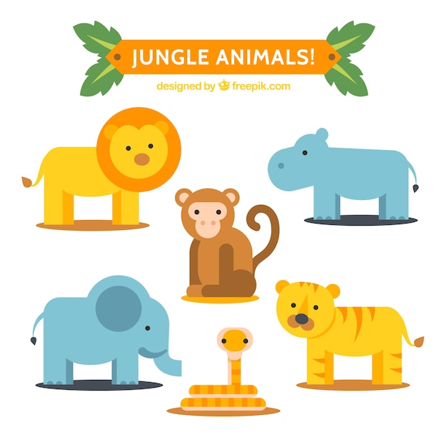 Download Free Vector | Jungle animal collection