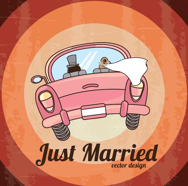 Just Married Premium Vector 6405