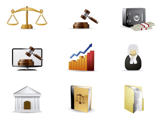 Download Free Vector | Justice icon collection