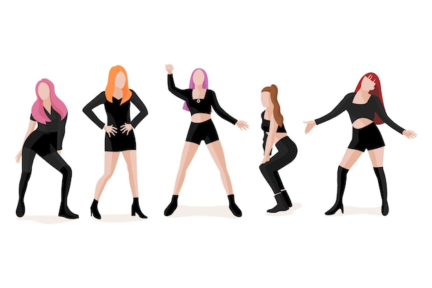 K-pop girl group | Free Vector