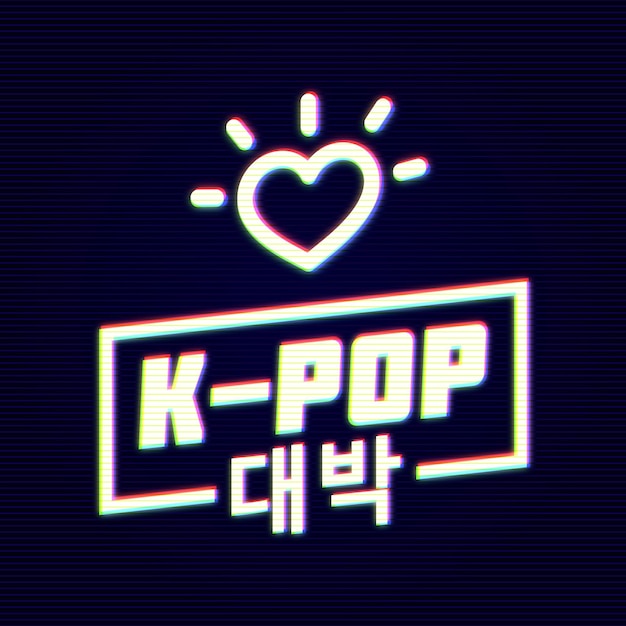 K Popミュージックコンセプト 無料のベクター