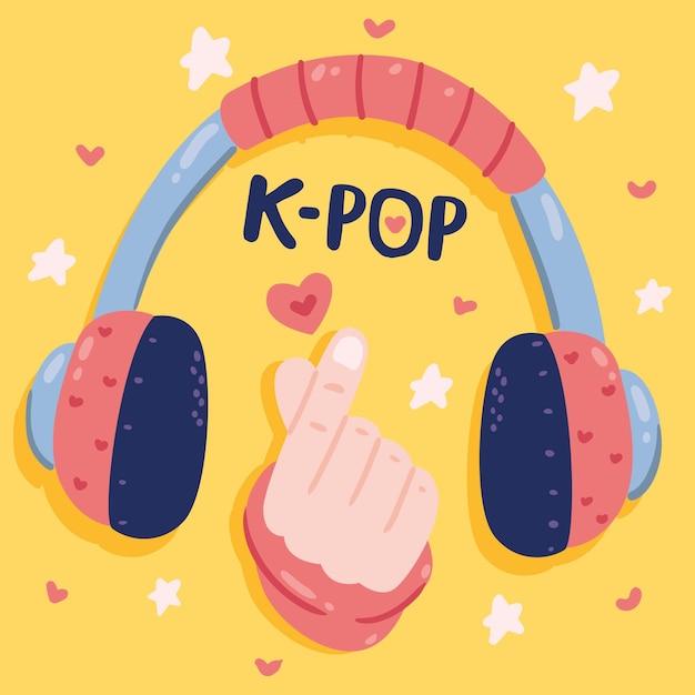 K-pop music concept | Free Vector