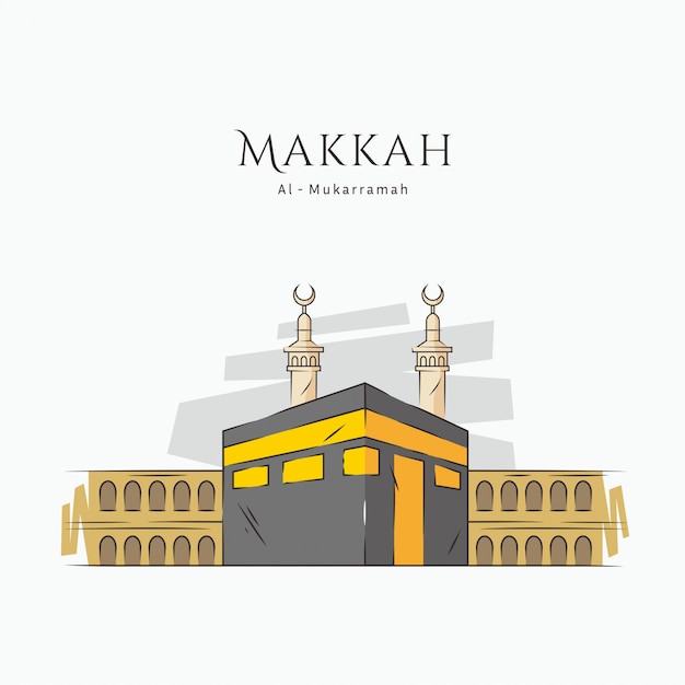 Premium Vector Kaaba mecca illustration