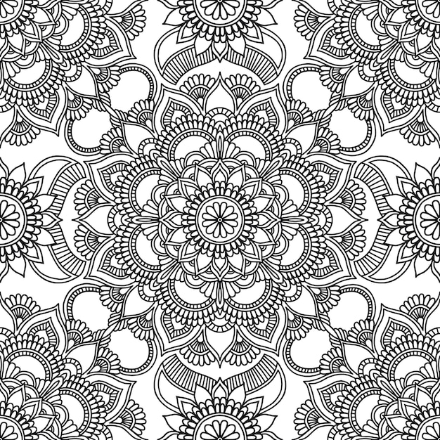 kaleidoscope patterns black and white