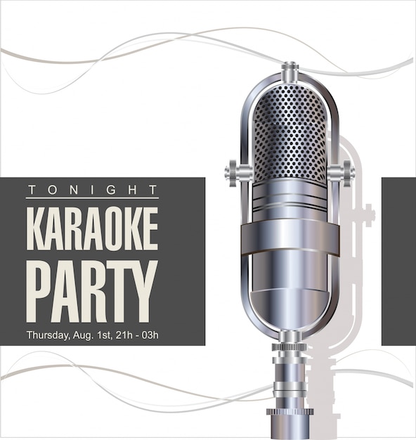 Premium Vector | Karaoke background