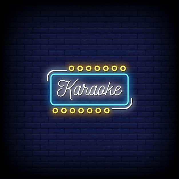 Premium Vector Karaoke Neon Signs Style Text