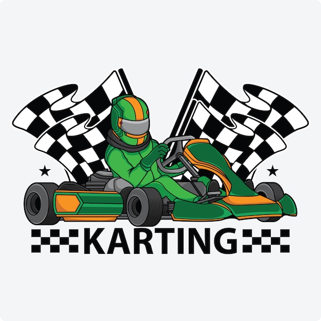 Download Vector Design Racing Boy Logo PSD - Free PSD Mockup Templates